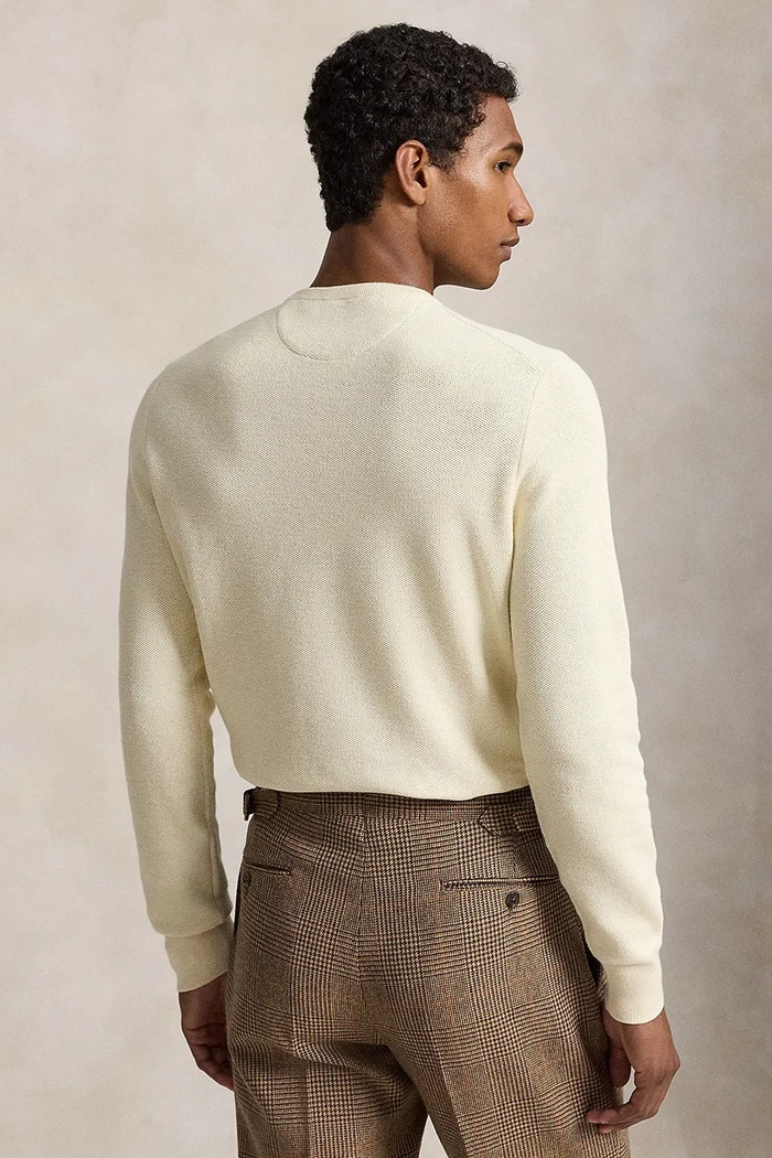 Polo Ralph Lauren Sweter damski bawełniany 710918163 beżowy SS26