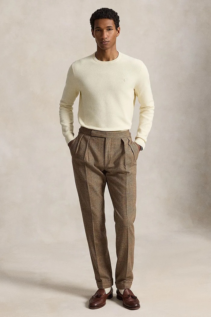 Ρούχα Polo Ralph Lauren Πουλόβερ γυναικείο βαμβακερό 710918163 μπεζ