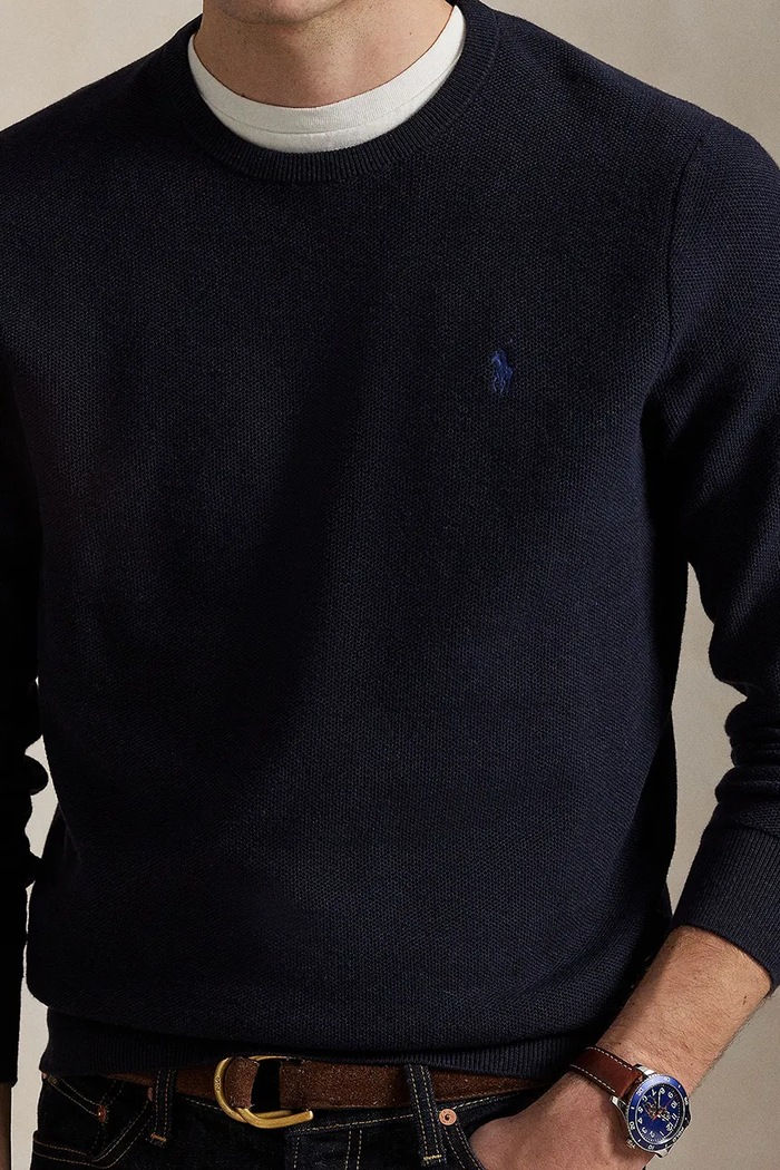 Bavlněný svetr Polo Ralph Lauren námořnická modř 710918163
