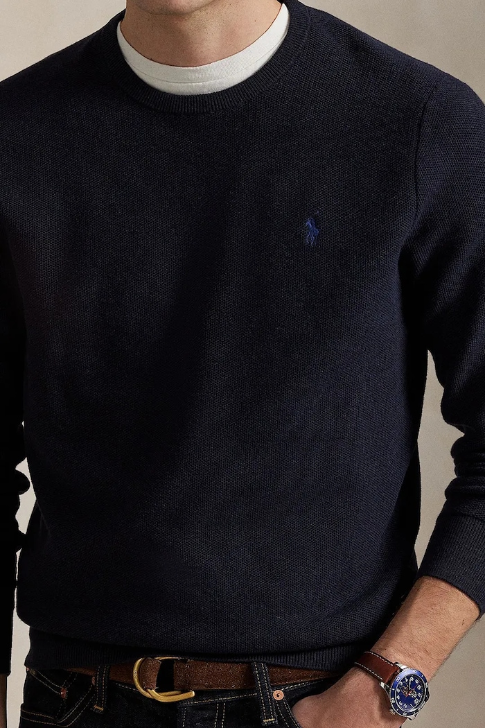 Polo Ralph Lauren pulover de bumbac bleumarin 710918163