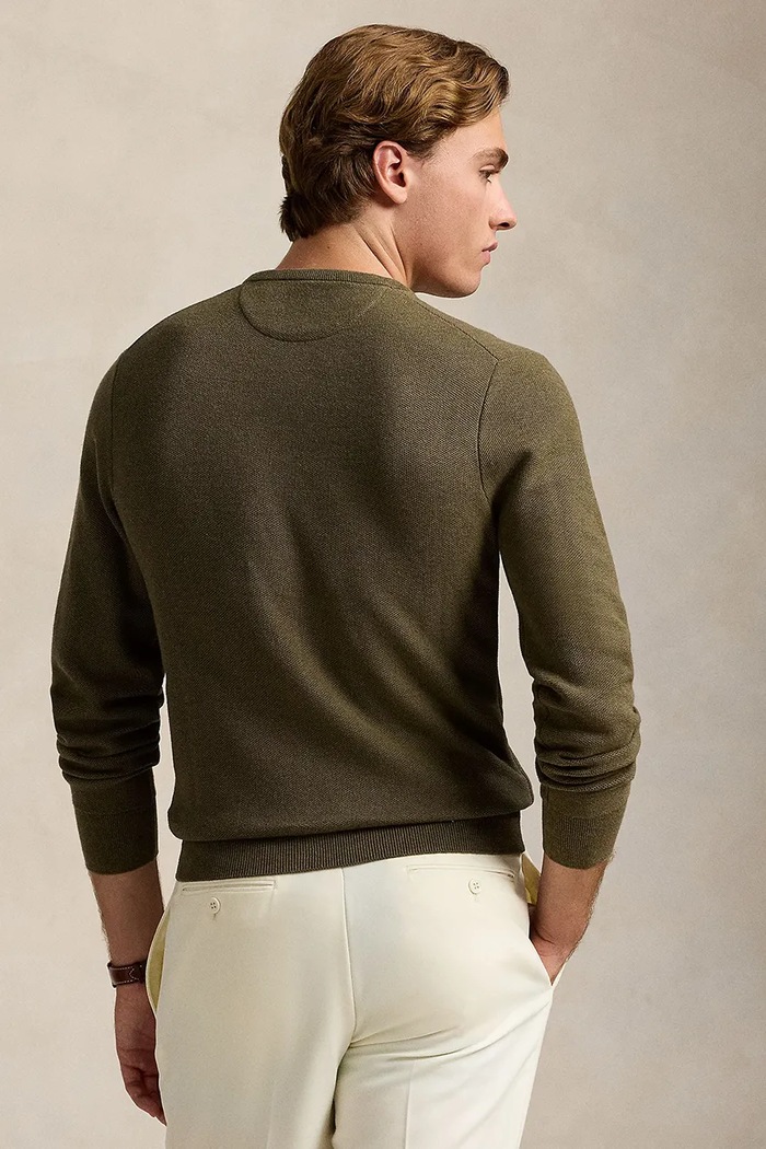 Bavlněný svetr Polo Ralph Lauren 710918163 zelená SS26