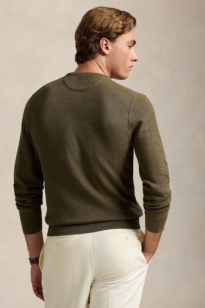 Bavlněný svetr Polo Ralph Lauren 710918163 zelená SS26
