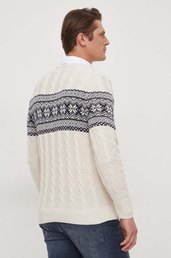 Odzież Lindbergh sweter 30.804081.OFF.WHITE beżowy