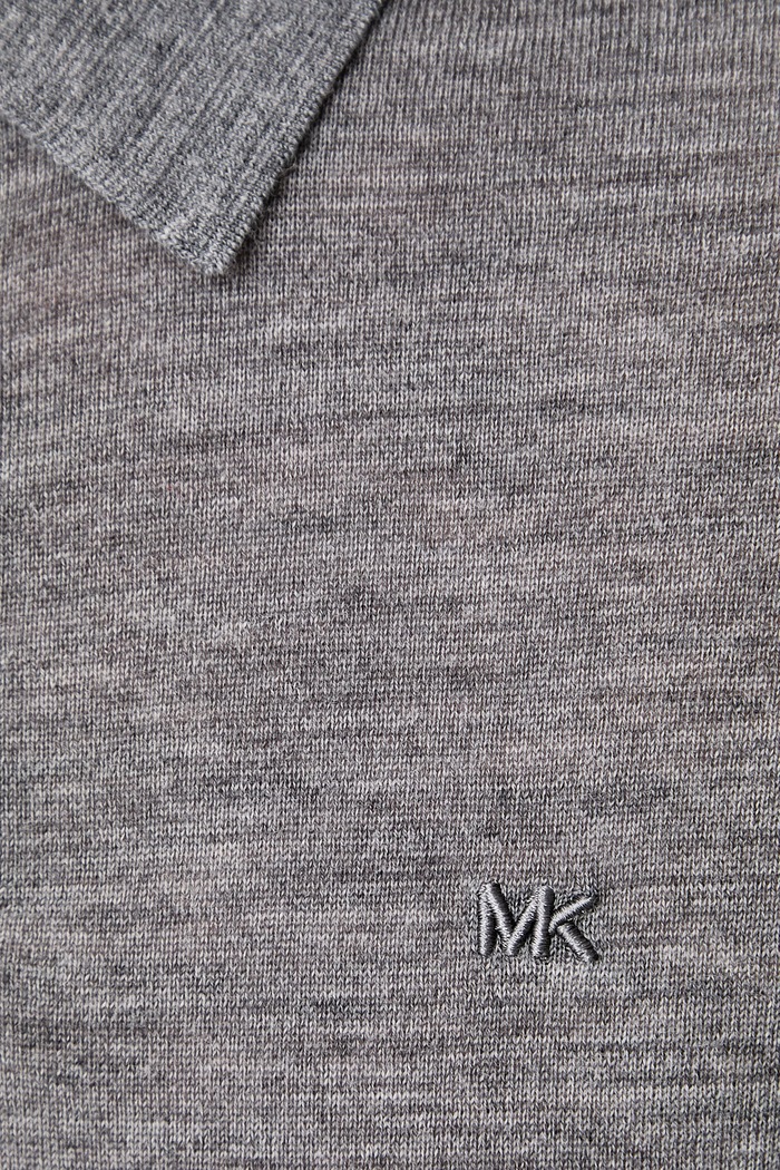 Sweter męski z wełny merino Michael Kors szary CF260727AP