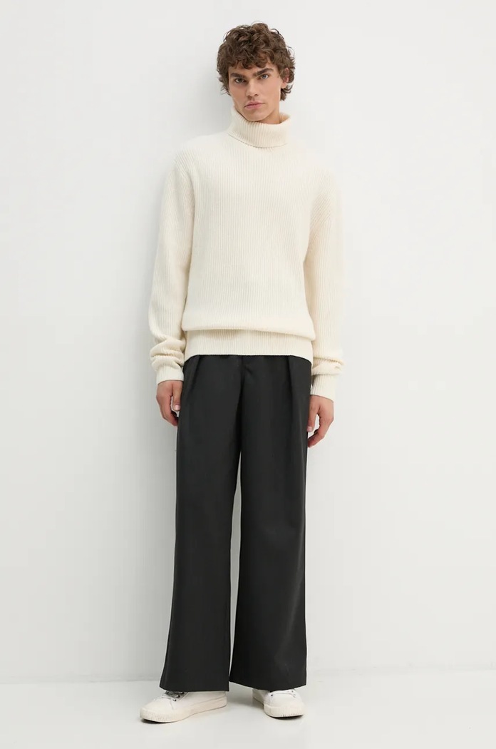 Les Deux sweter wełniany LDM310047 beżowy AW24