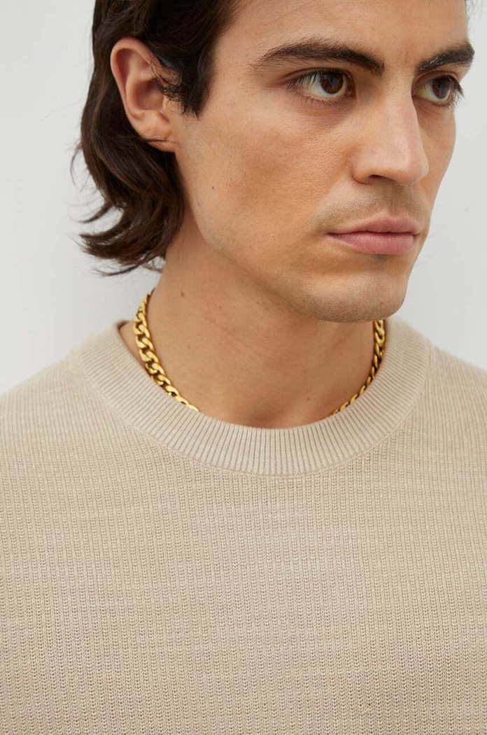 Marc O'Polo sweter bawełniany 328502360124 beżowy