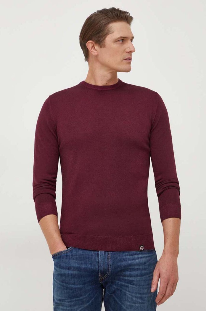 Colmar sweter wełniany okrągły bordowy 4467T.8WZ