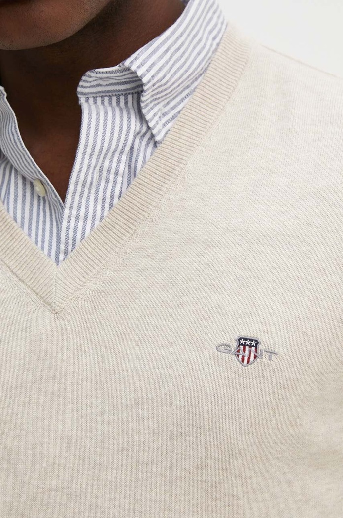 Gant sweter bawełniany 8030562 beżowy