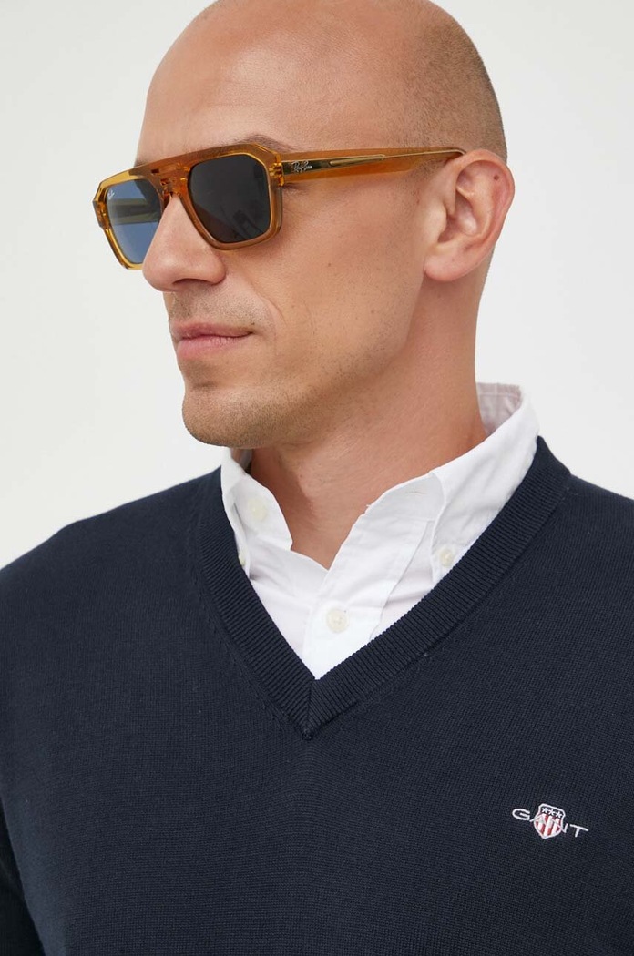 Gant sweter bawełniany granatowy 8030562
