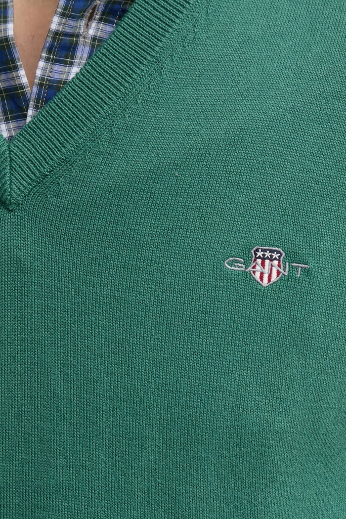 Gant sweter bawełniany zielony 8030562