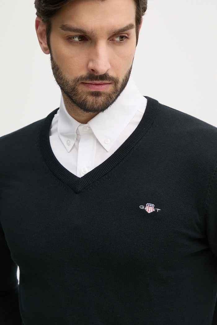 Gant sweter bawełniany czarny 8030562