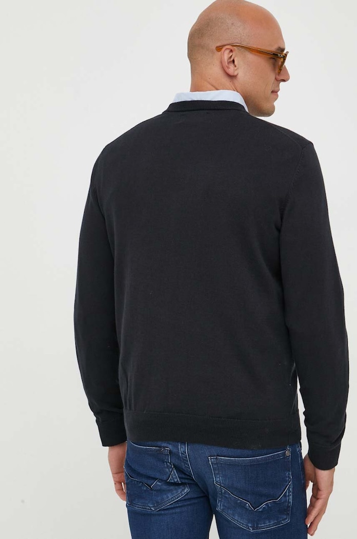 Îmbrăcăminte Gant pulover de bumbac 8030562 negru