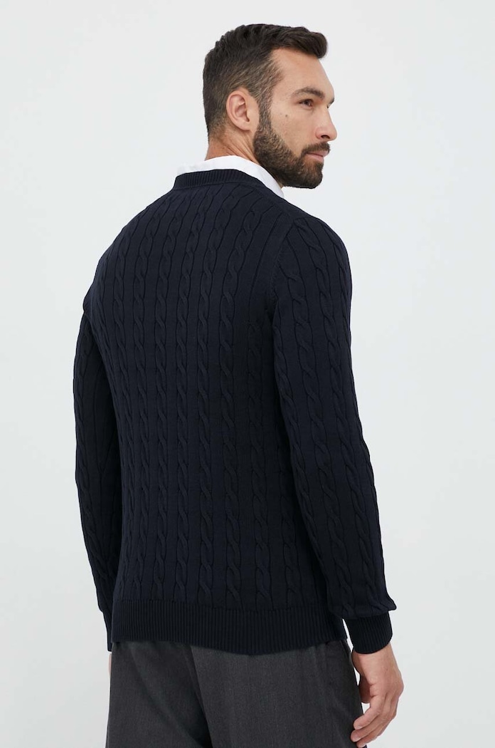 Îmbrăcăminte Gant pulover de bumbac 8050601 bleumarin