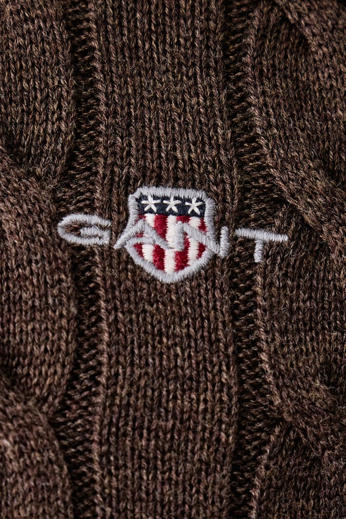 Sweter męski bawełniany Gant brązowy 8050601