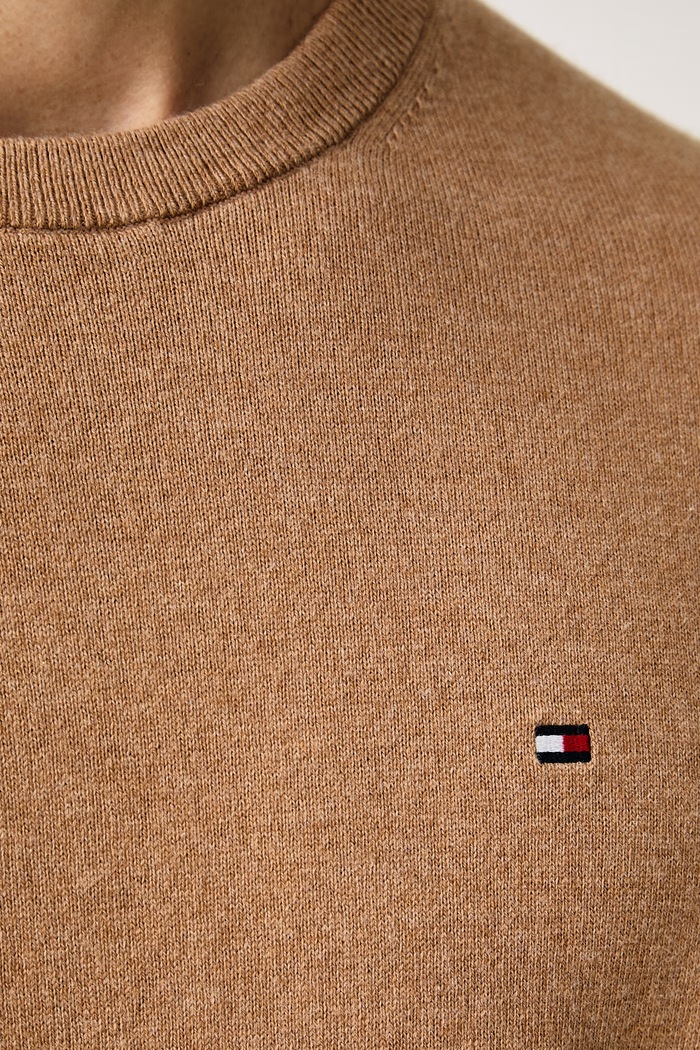 Tommy Hilfiger pulover za muškarce s dodatkom kašmira MW0MW28046 bež