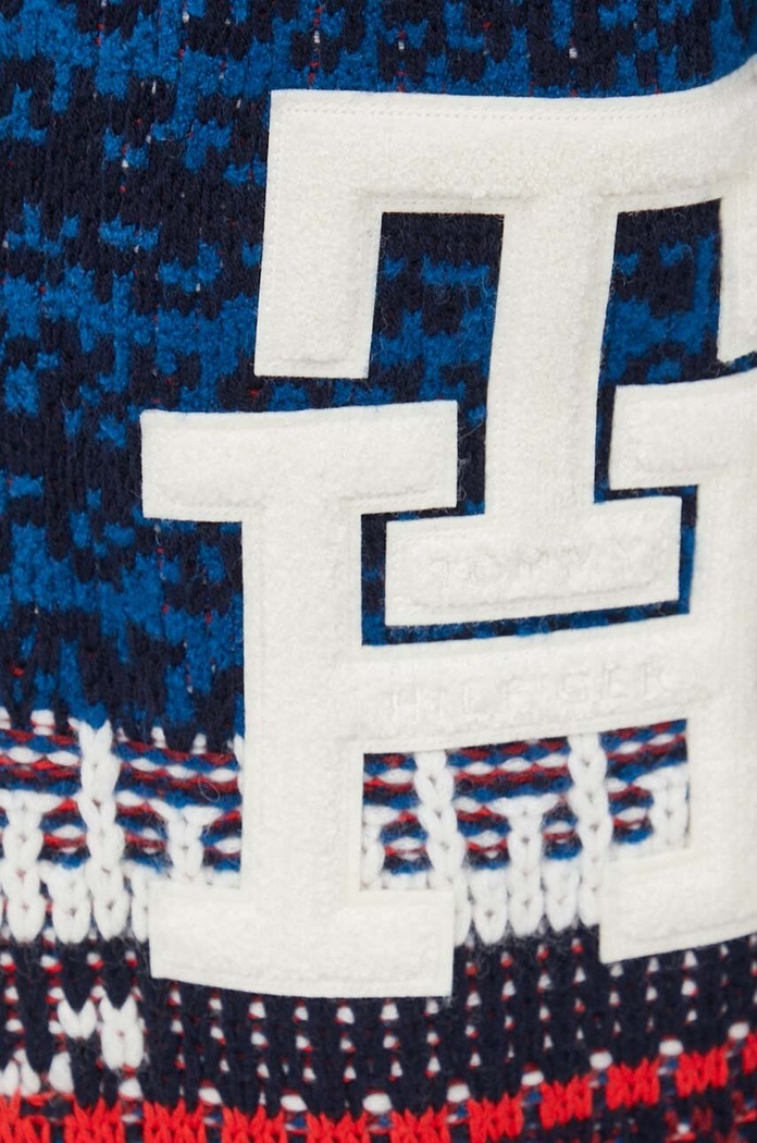 Tommy Hilfiger kardigan z domieszką wełny MW0MW33088 granatowy