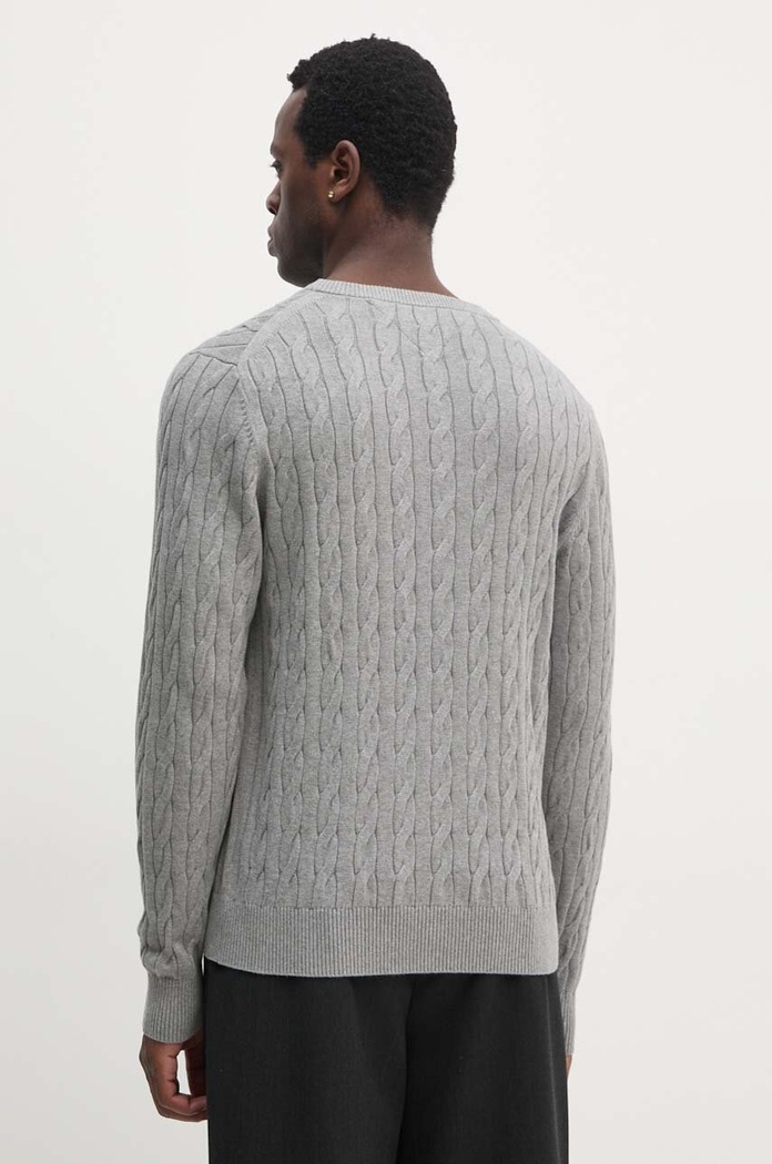 Odzież Tommy Hilfiger sweter męski bawełniany MW0MW33132 szary