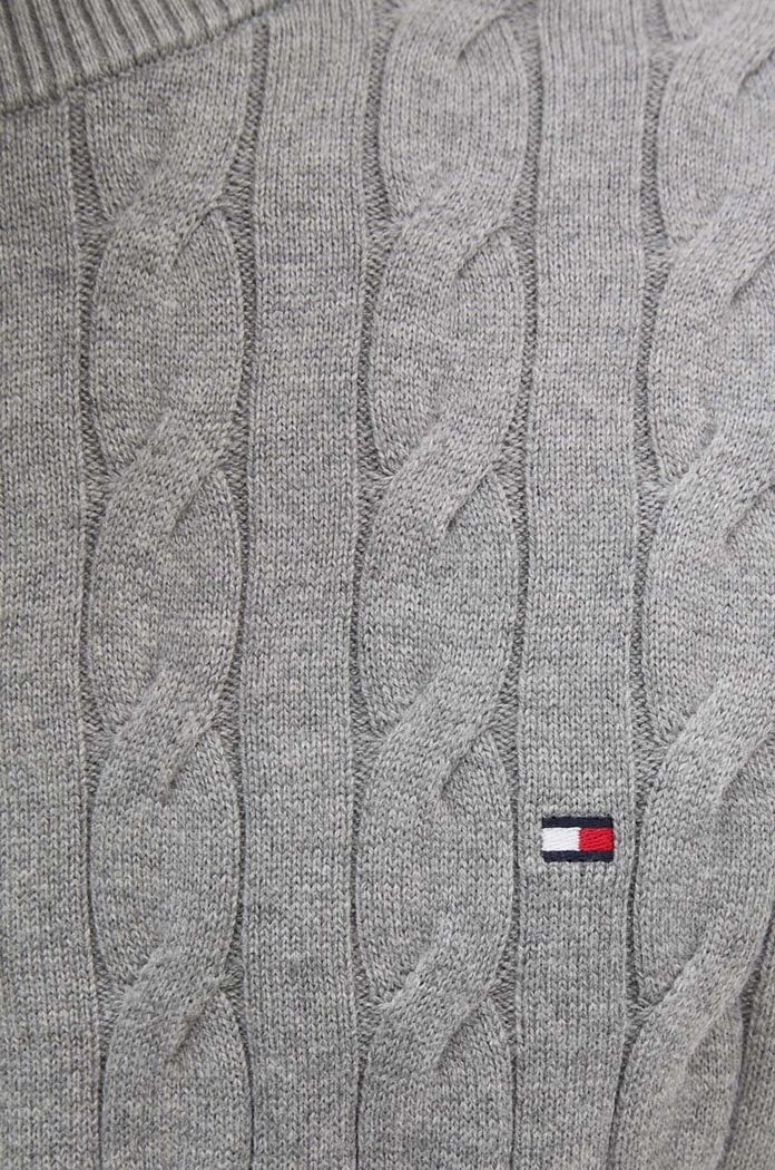 Tommy Hilfiger sweter męski bawełniany MW0MW33132 szary