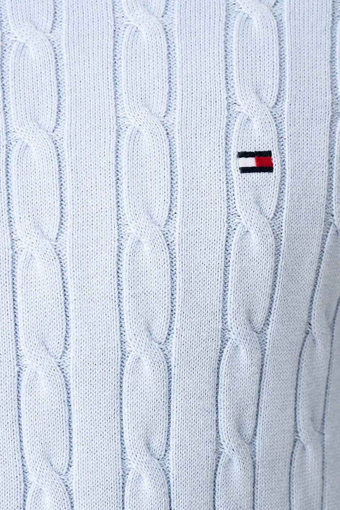 Sweter męski bawełniany Tommy Hilfiger niebieski MW0MW33132