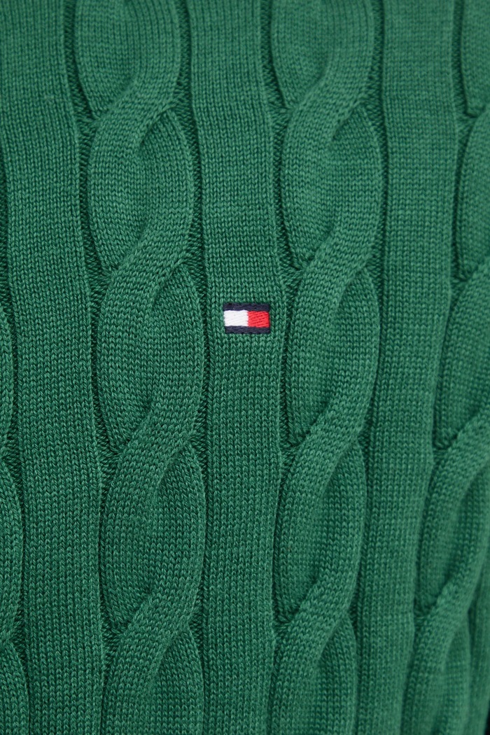 Tommy Hilfiger sweter męski bawełniany MW0MW33132 zielony