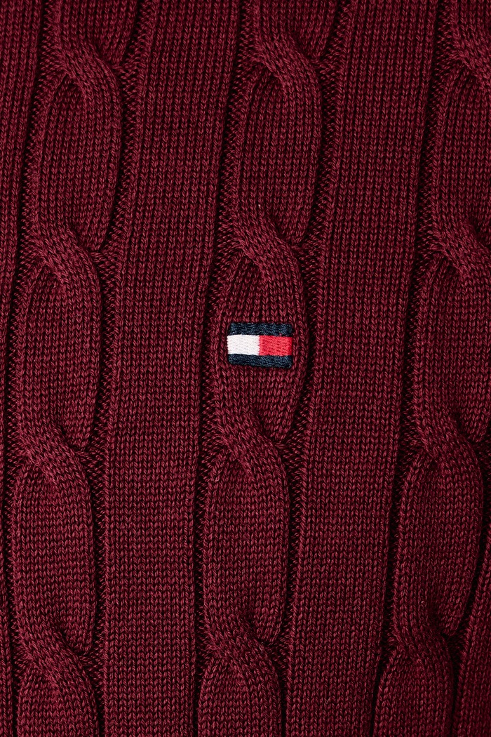 Sweter męski bawełniany Tommy Hilfiger bordowy MW0MW33132