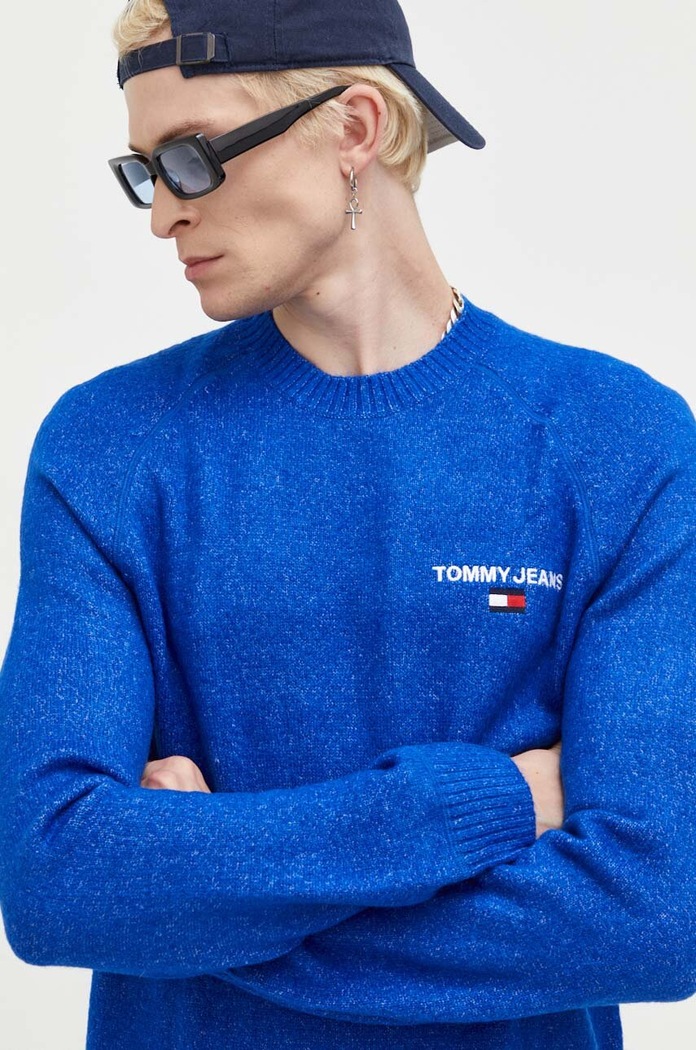 Sveter Tommy Jeans modrá DM0DM17756