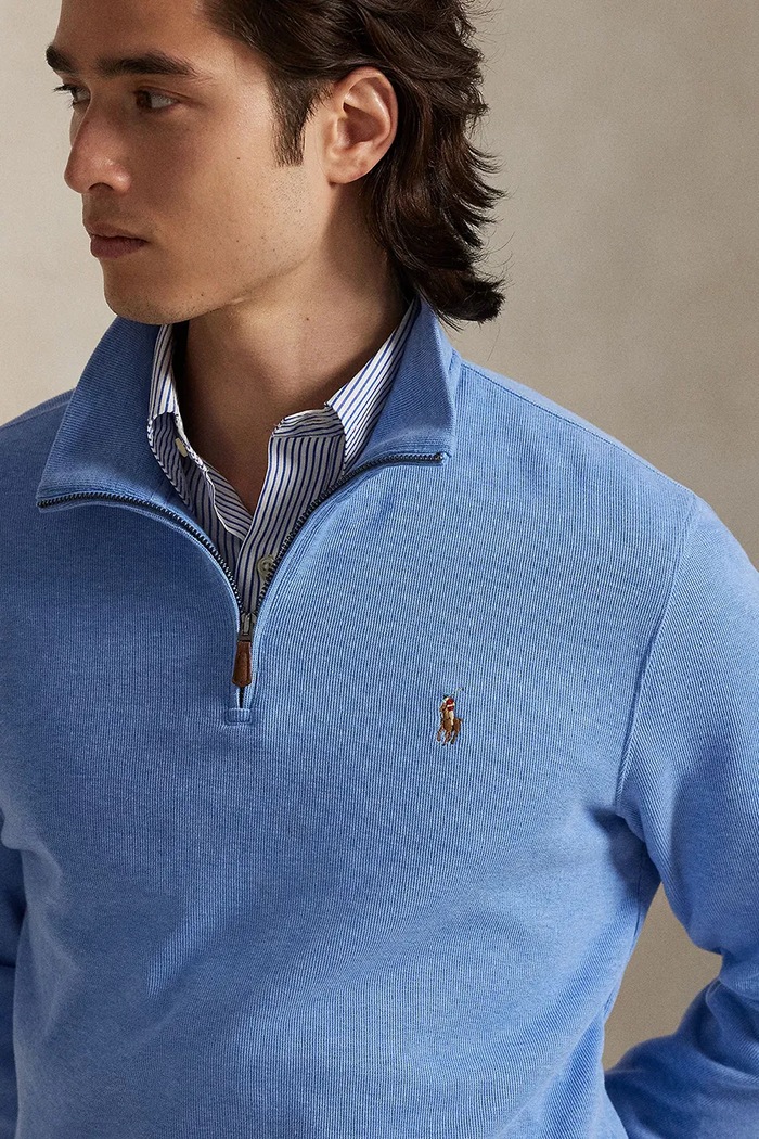 Bavlnená mikina Polo Ralph Lauren modrá 710671929