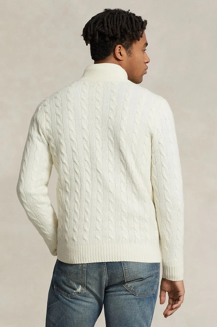 Polo Ralph Lauren Sweter męski wełniany 710876766 beżowy AW25