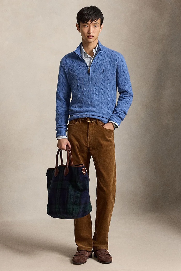 Odzież Polo Ralph Lauren Sweter męski wełniany 710876766 niebieski
