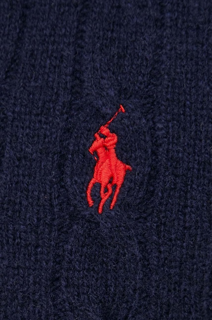 Volnen pulover Polo Ralph Lauren mornarsko modra 710876766