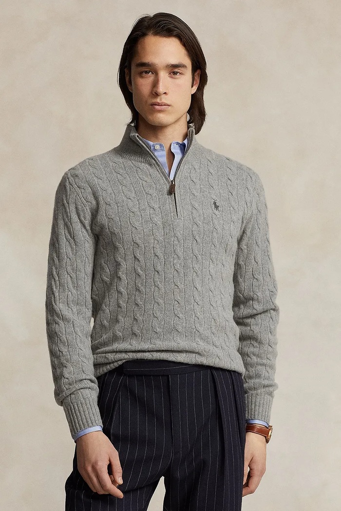 Polo Ralph Lauren woolen jumper medium thickness gray 710876766
