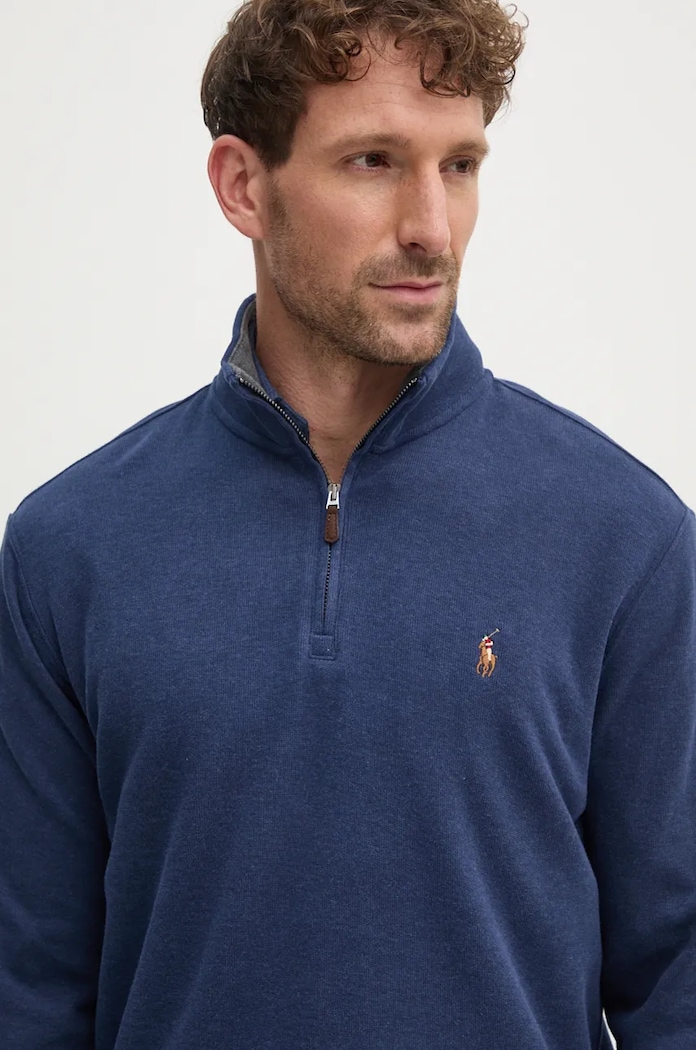 Polo Ralph Lauren sweter bawełniany bawełna granatowy 710877001