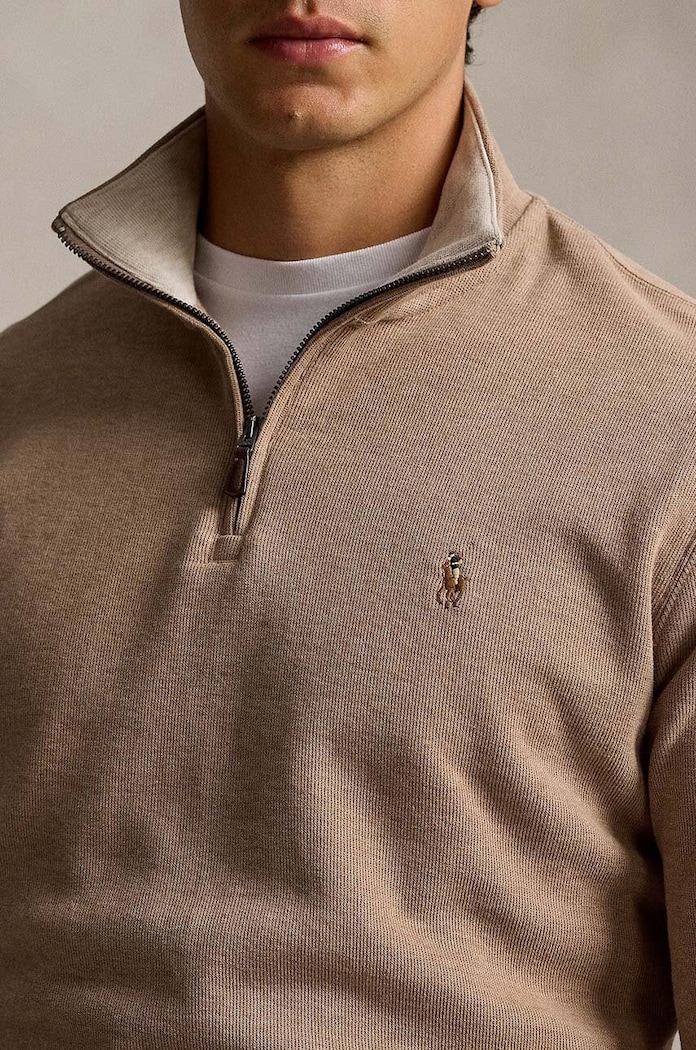 Oblečení Bavlněný svetr Polo Ralph Lauren 710877001 hnědá