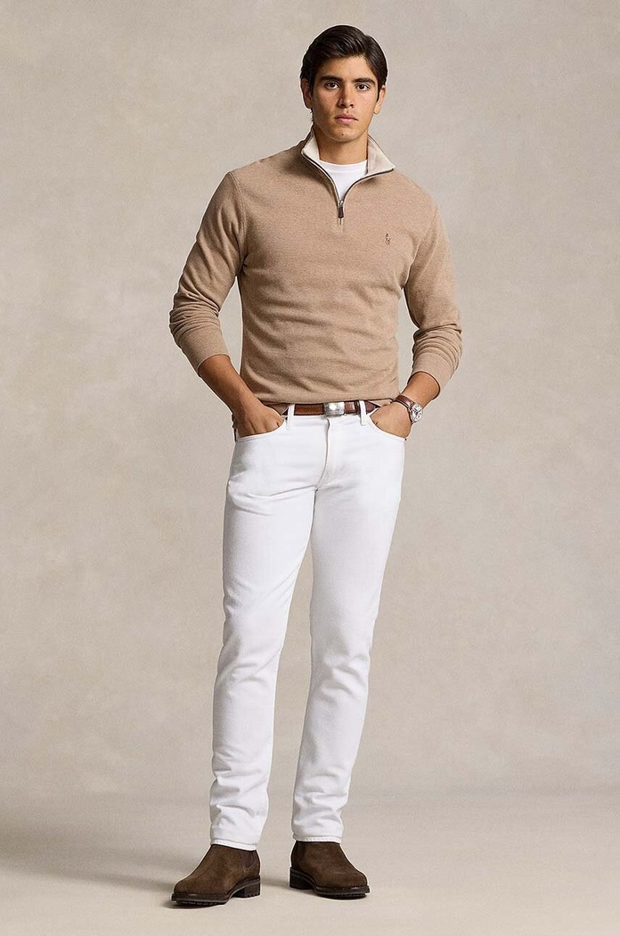 Bavlněný svetr Polo Ralph Lauren hnědá 710877001
