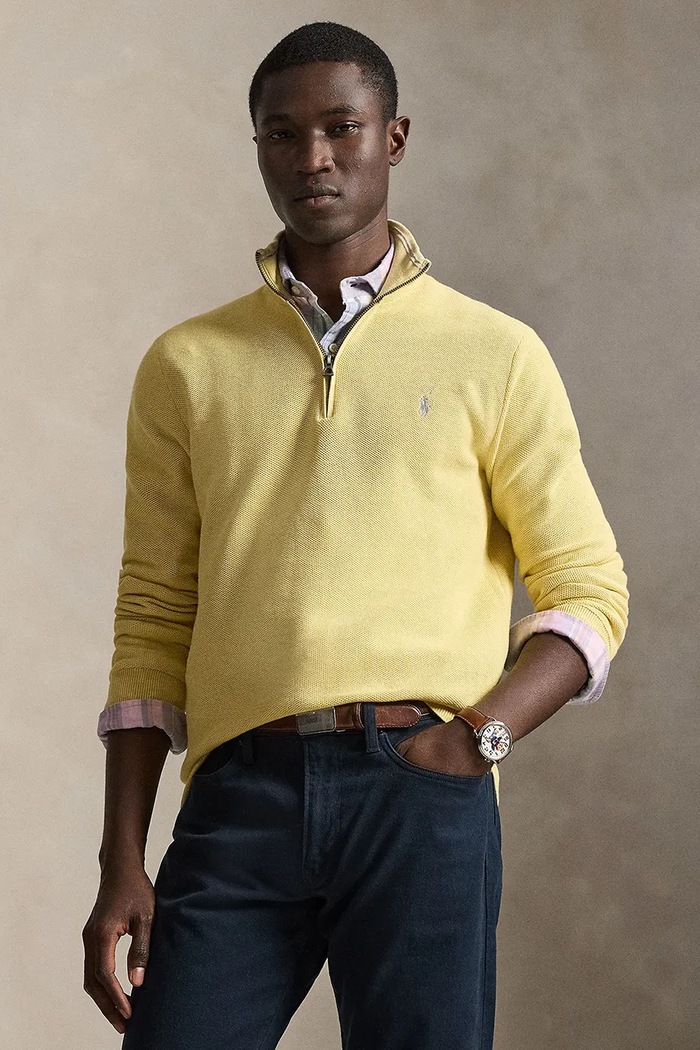 Bavlnený sveter Polo Ralph Lauren Ls Hz Long Sleeve bavlna žltá 710932304