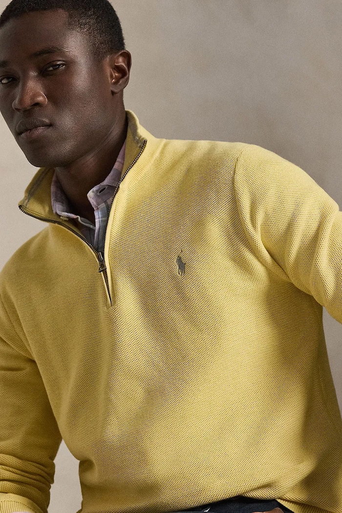 Bavlnený sveter Polo Ralph Lauren Ls Hz Long Sleeve žltá 710932304