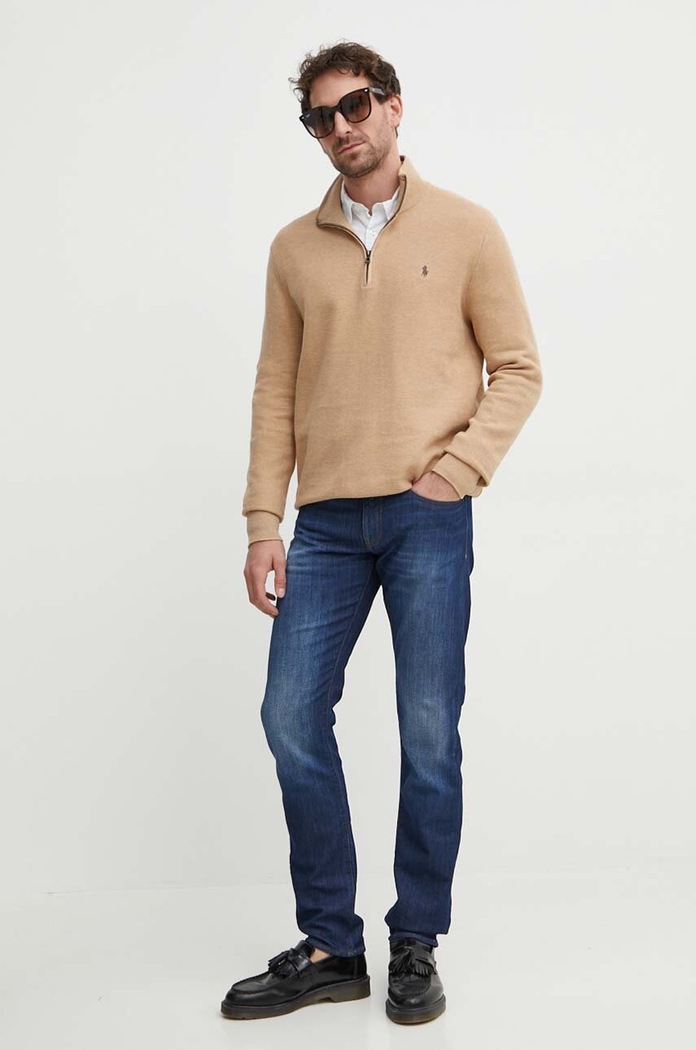 Βαμβακερό πουλόβερ Polo Ralph Lauren 710932304 μπεζ SS26