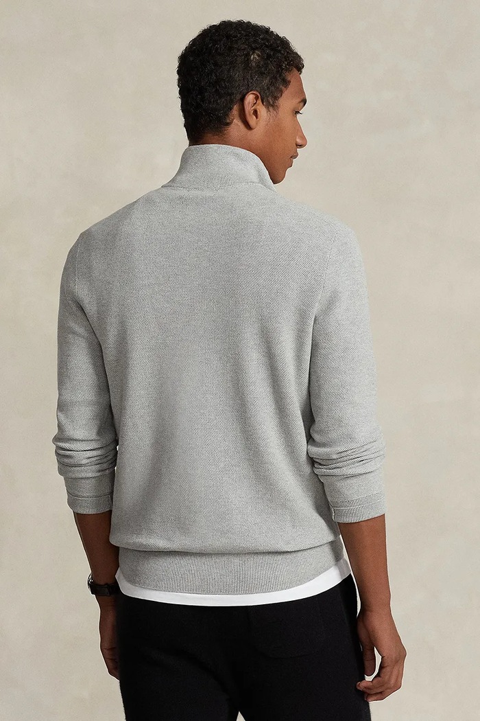 Polo Ralph Lauren pamut pulóver 710932304 szürke SS26