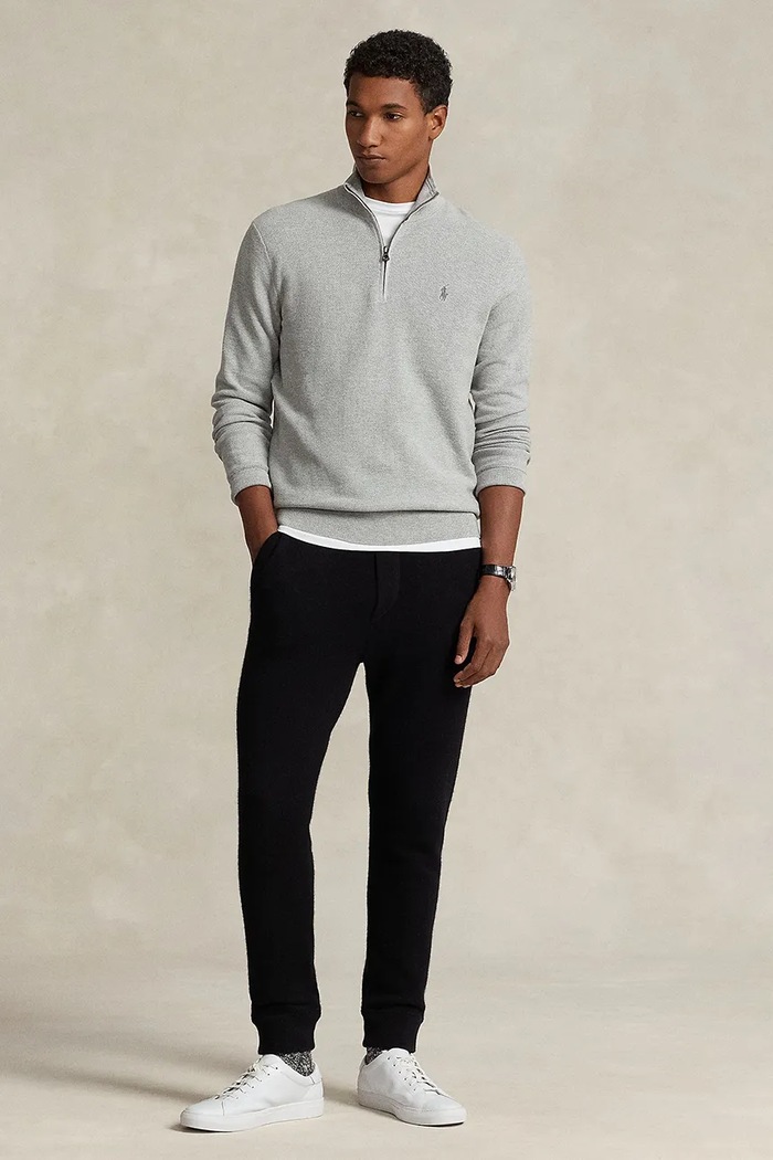 Ruházat Polo Ralph Lauren pamut pulóver 710932304 szürke