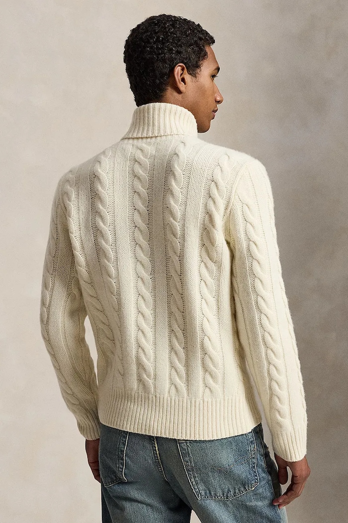 Polo Ralph Lauren gyapjú pulóver 710917035 bézs AW25