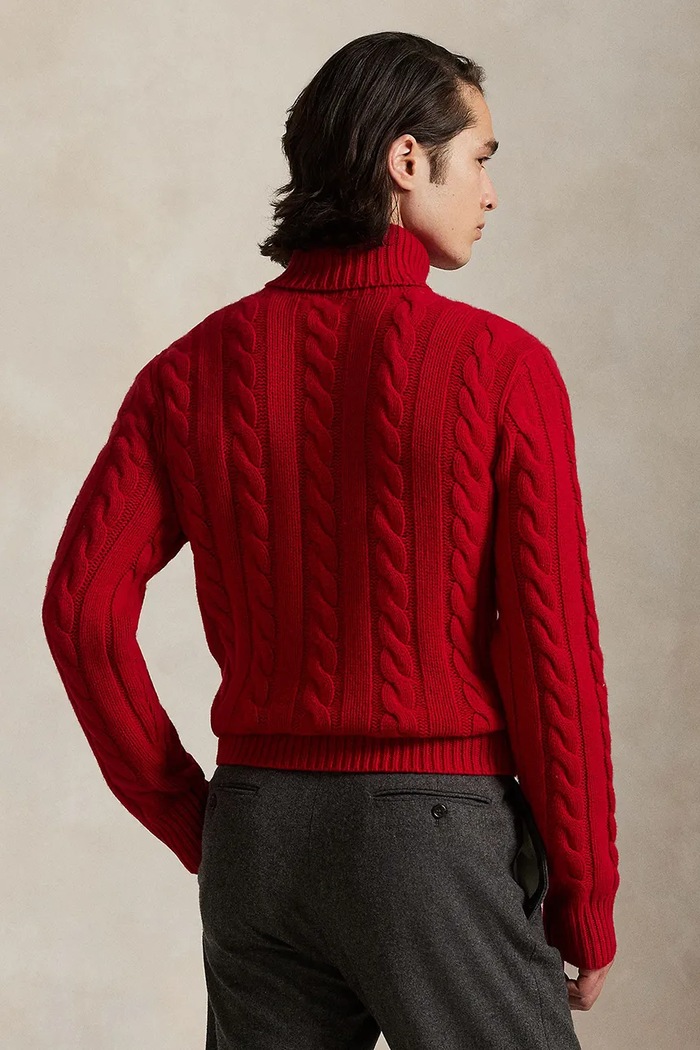 Polo Ralph Lauren maglione in lana 710917035 rosso AW25