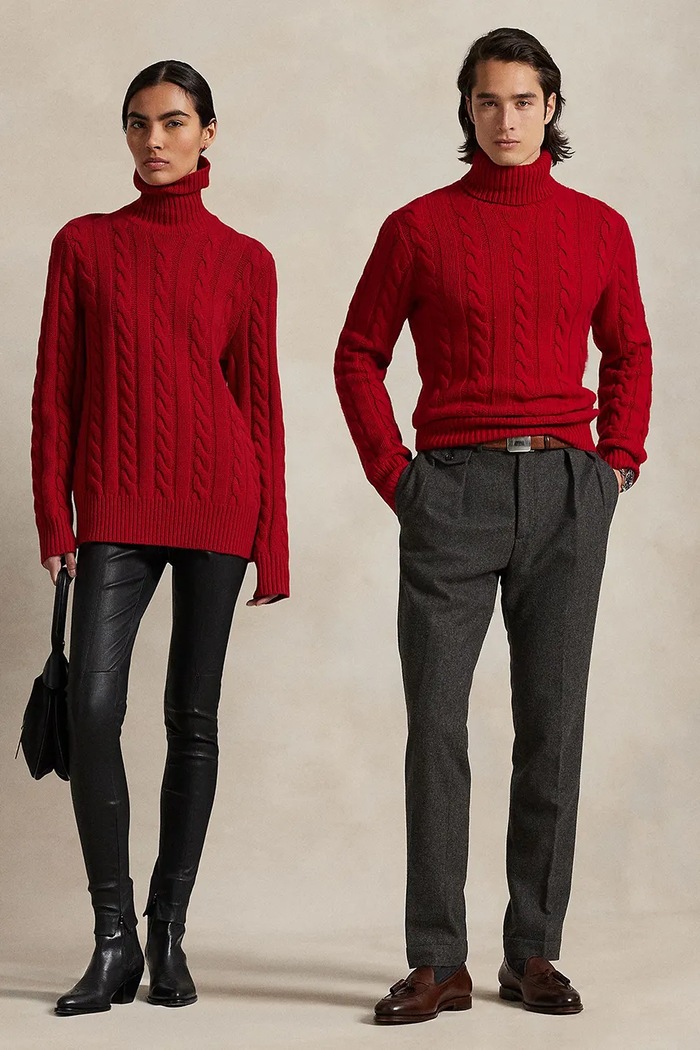 Polo Ralph Lauren maglione in lana rosso 710917035