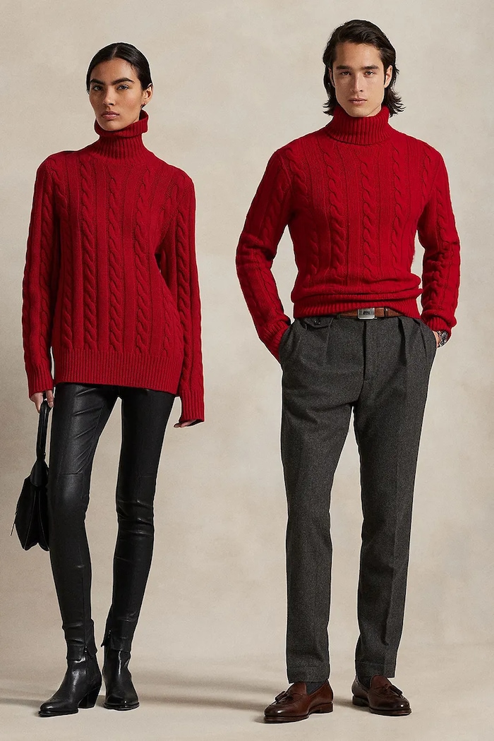 Polo Ralph Lauren maglione in lana rosso 710917035