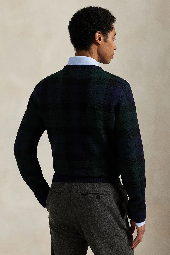 Шерстяной свитер Polo Ralph Lauren 710917043 зелёный AW25