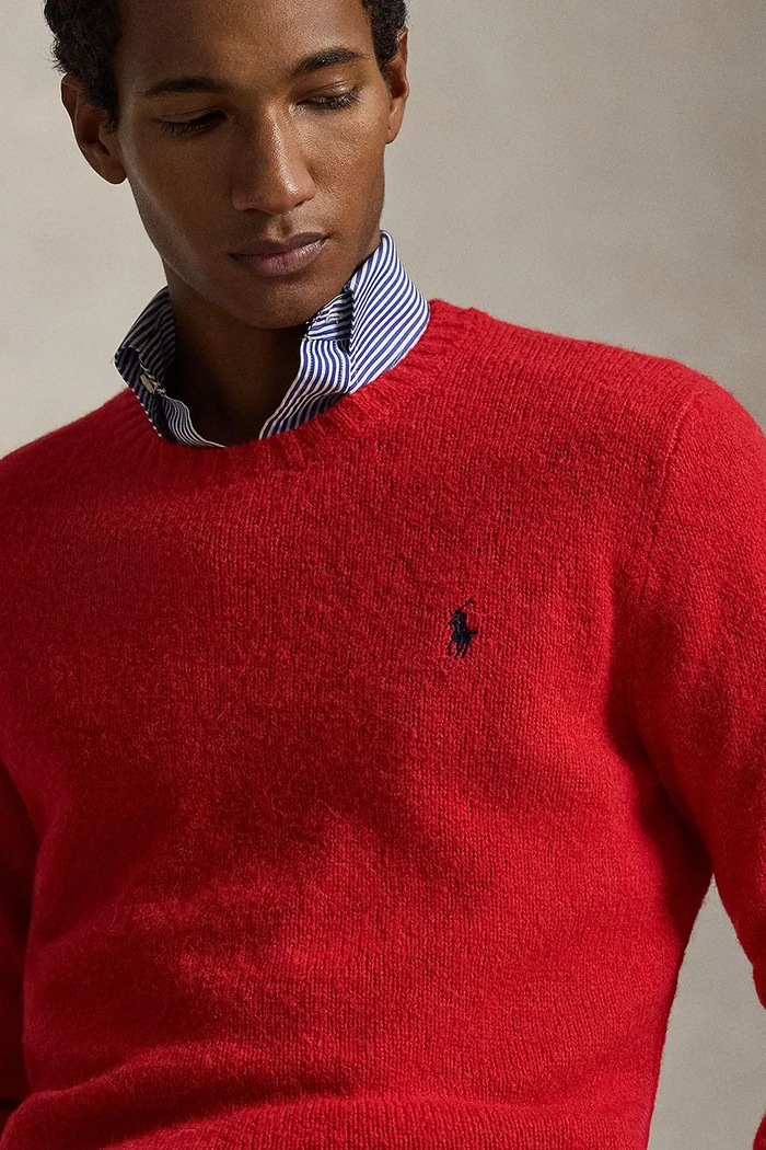 Vlnený sveter Polo Ralph Lauren červená 710918805