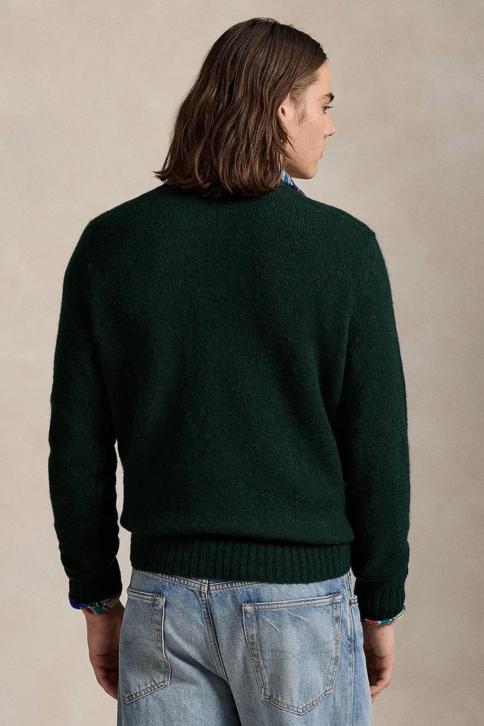 Polo Ralph Lauren gyapjú pulóver 710918805 zöld AW25