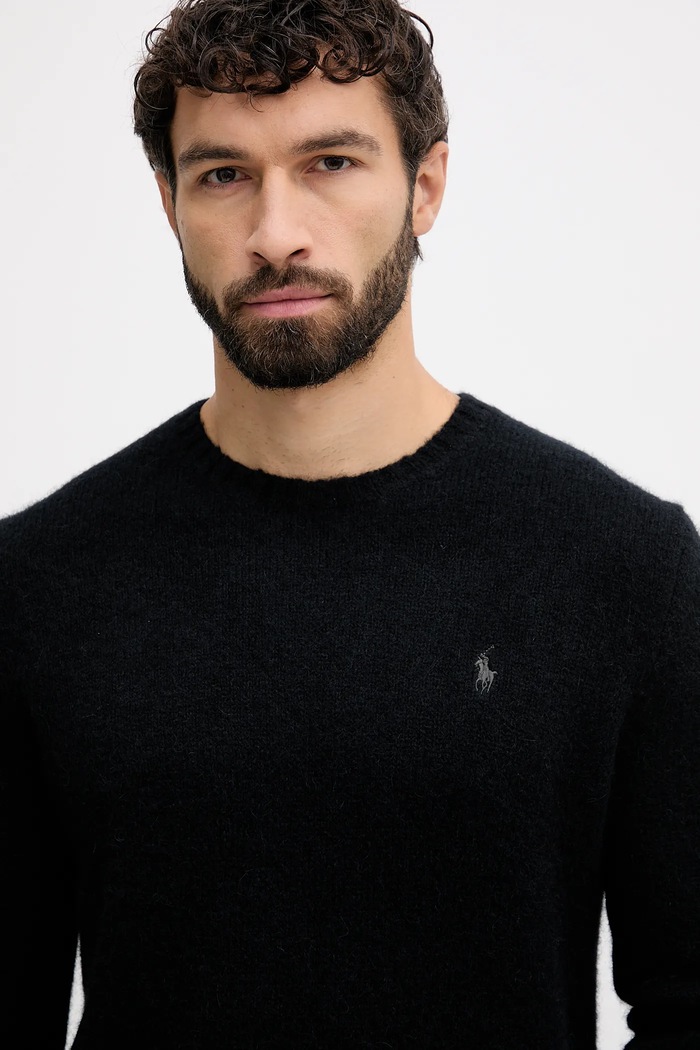 Polo Ralph Lauren pulover de lână negru 710918805