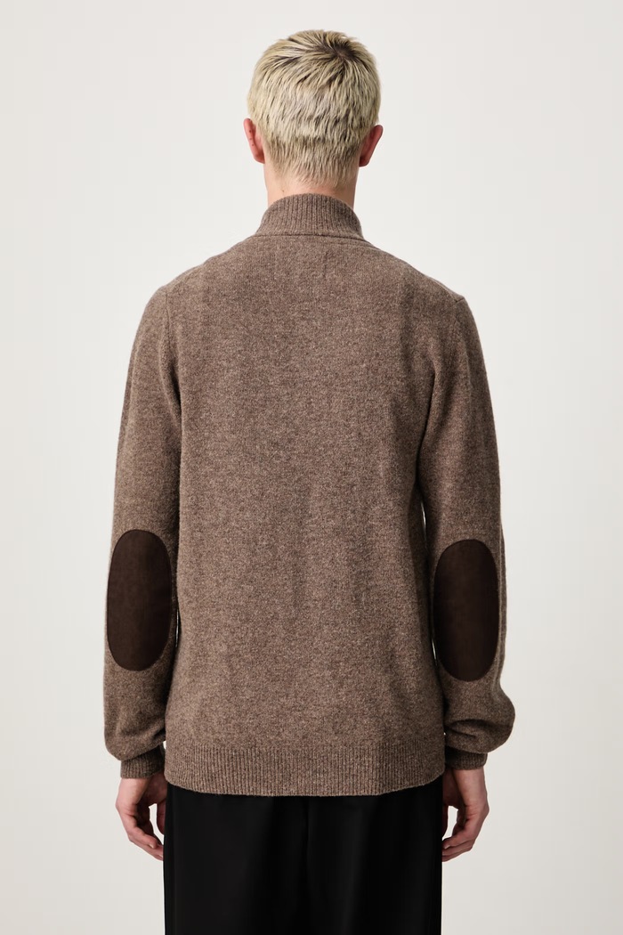 Odzież Barbour Kardigan wełniany męski MKN0731 brązowy