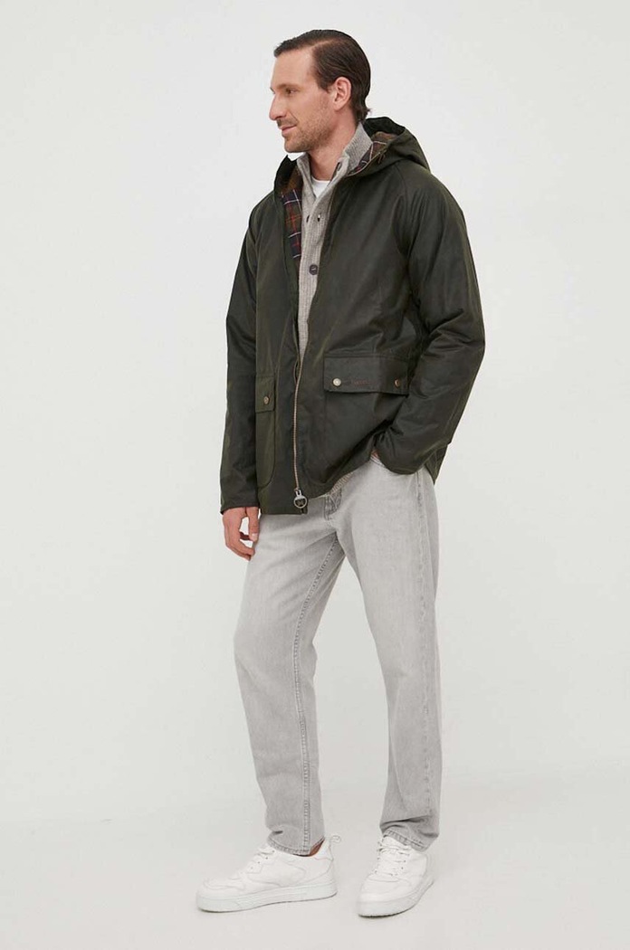 Barbour Gyapjú kardigán MKN0731 szürke AA00