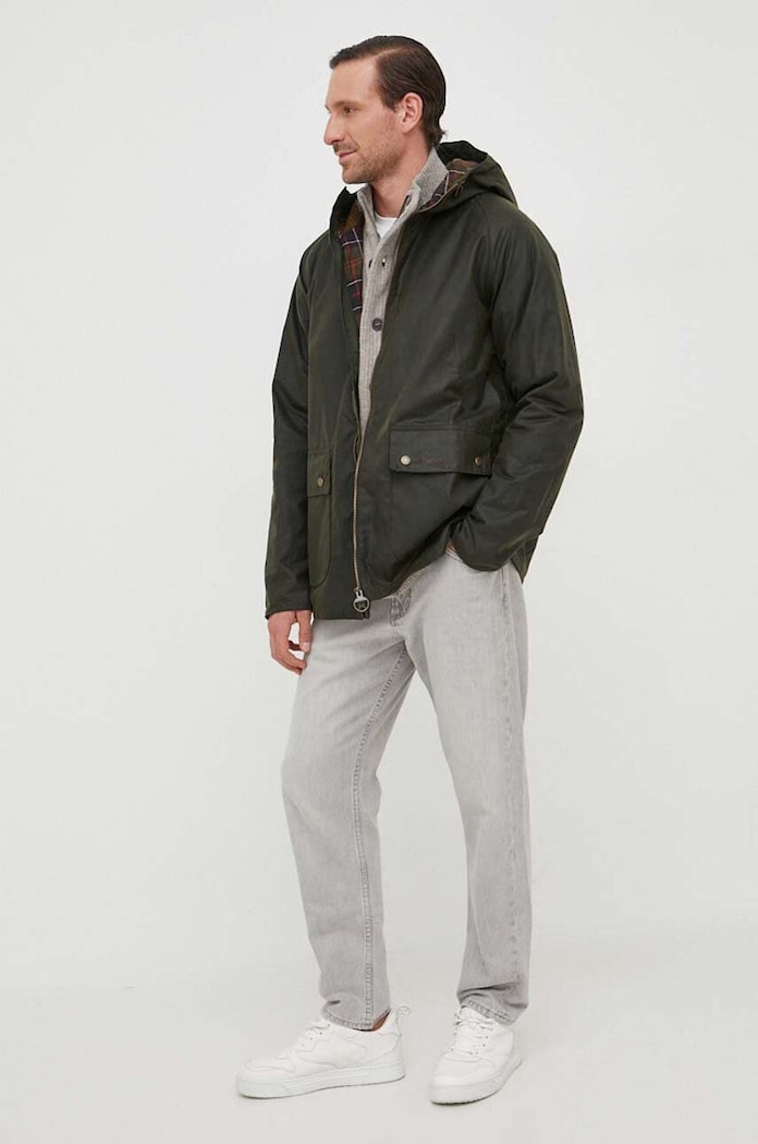 Barbour Gyapjú kardigán MKN0731 szürke AA00